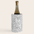 Dalmatian Spots - Black and White Polka Dots Wine Chiller Gallery Image 3
