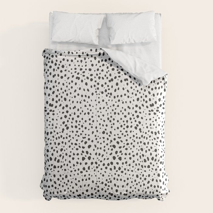 Dalmatian Spots - Black and White Polka Dots Comforter Gallery Image 6