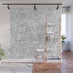 Dalmatian Spots - Black and White Polka Dots Wall Mural Gallery Image 1