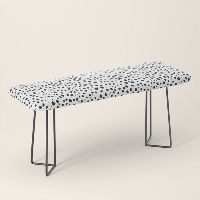Dalmatian Spots - Black and White Polka Dots Bench Gallery Image 1