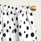 Dalmatian Spots - Black and White Polka Dots Window Curtain Gallery Image 2