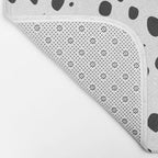 Dalmatian Spots - Black and White Polka Dots Bath Mat Gallery Image 2