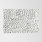 Dalmatian Spots - Black and White Polka Dots Rug Gallery Image 2