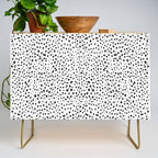 Dalmatian Spots - Black and White Polka Dots Credenza Gallery Image 1