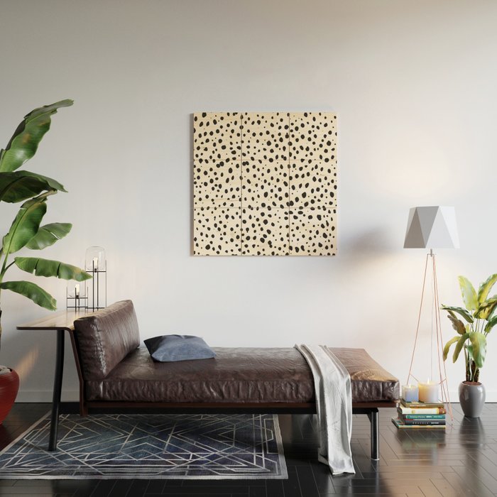 Dalmatian Spots - Black and White Polka Dots Wood Wall Art Gallery Image 2