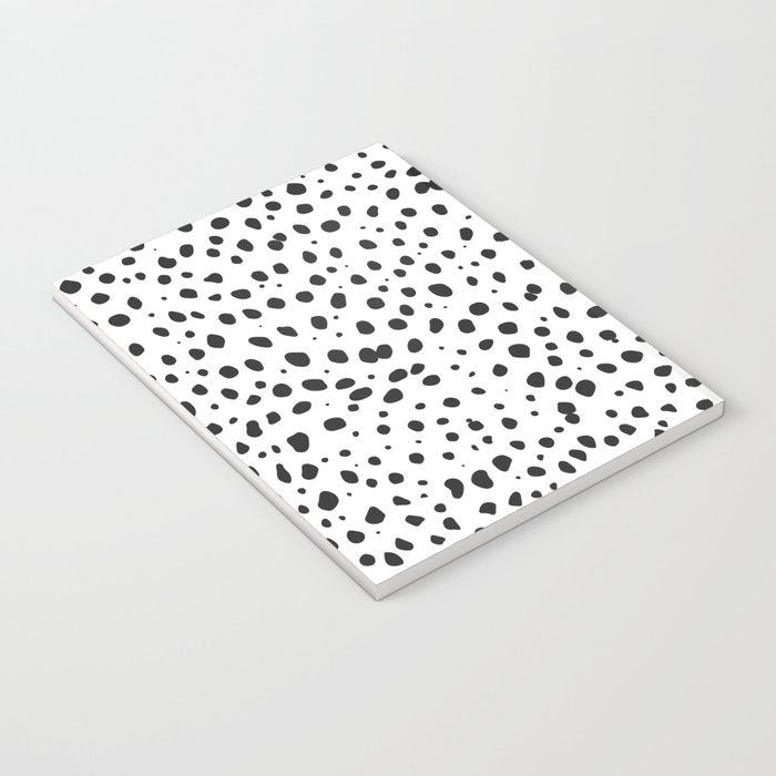 Dalmatian Spots - Black and White Polka Dots Notebook Gallery Image 3