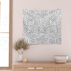 Dalmatian Spots - Black and White Polka Dots Wall Tapestry Gallery Image 2