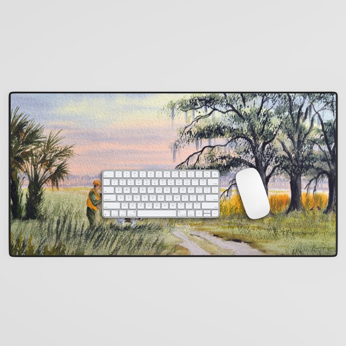 Hunting For Bobwhite Quail Desk Mat Gallery Image 1