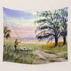 Hunting For Bobwhite Quail Wall Tapestry Gallery Image 4