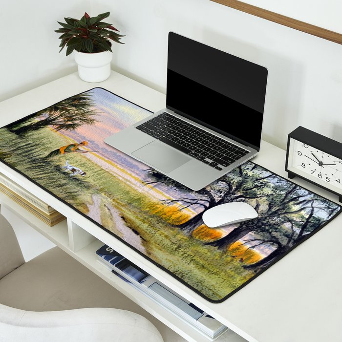 Hunting For Bobwhite Quail Desk Mat Gallery Image 2