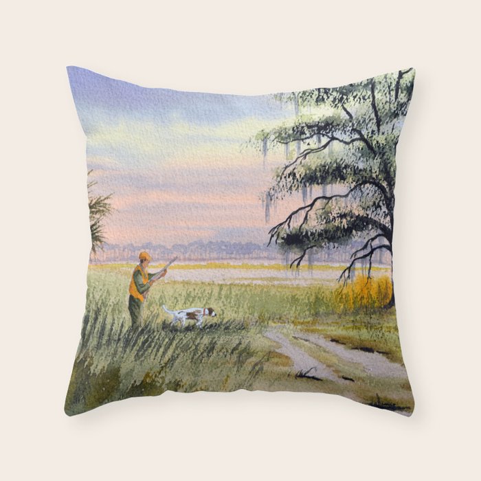 Hunting For Bobwhite Quail Throw Pillow Gallery Image 6