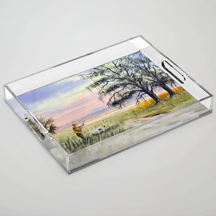 Hunting For Bobwhite Quail Acrylic Tray Gallery Image 1