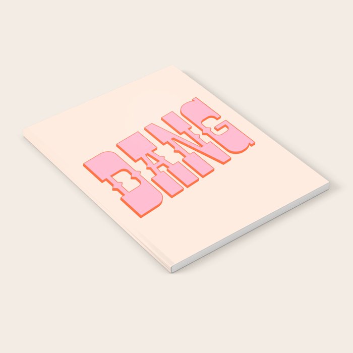 DANG - western style saloon font in retro mod colors (bright pink and orange) Notebook Gallery Image 1
