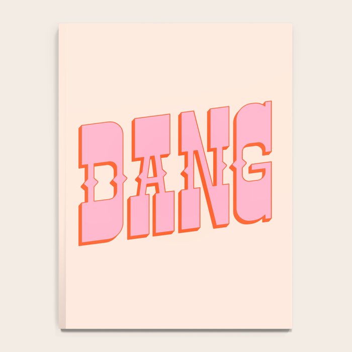 DANG - western style saloon font in retro mod colors (bright pink and orange) Notebook Gallery Image 4