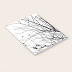 Black white tree branch bird nature pattern Notebook Gallery Image 3