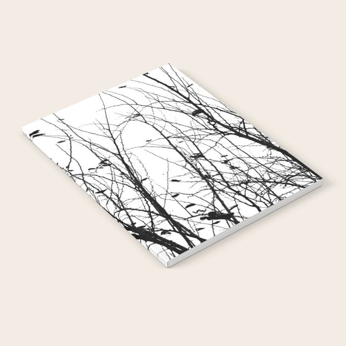 Black white tree branch bird nature pattern Notebook Gallery Image 2