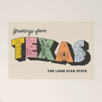 Greetings From Texas - Beige Welcome Mat Gallery Image 1