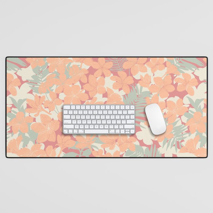 Exotic plumeria flowers A Desk Mat Gallery Image 1