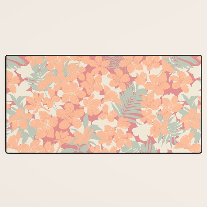 Exotic plumeria flowers A Desk Mat Gallery Image 3