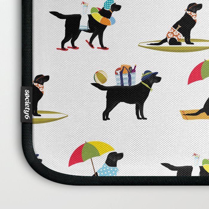 Labrador Beach black lab dog beach  Laptop Sleeve Gallery Image 3