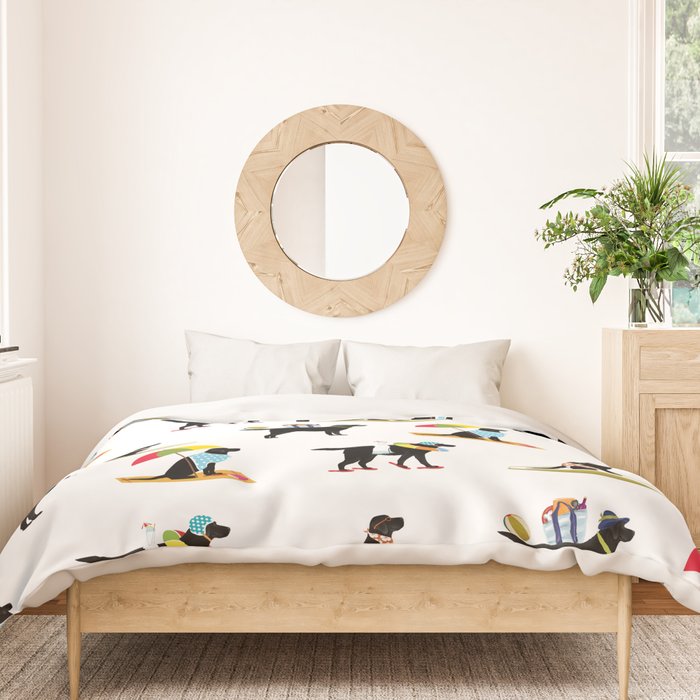 Labrador Beach black lab dog beach  Duvet Cover Gallery Image 3