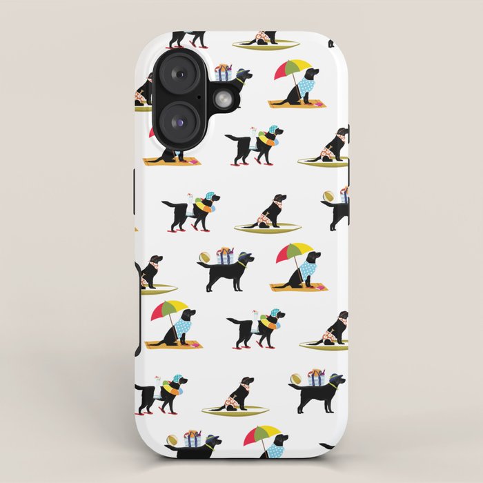 Labrador Beach black lab dog beach  iPhone Case