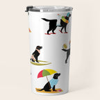 Labrador Beach black lab dog beach  Travel Mug Gallery Image 3