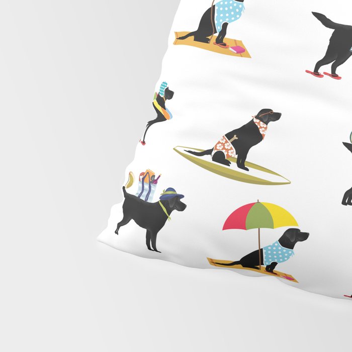 Labrador Beach black lab dog beach  Pillow Sham Gallery Image 4