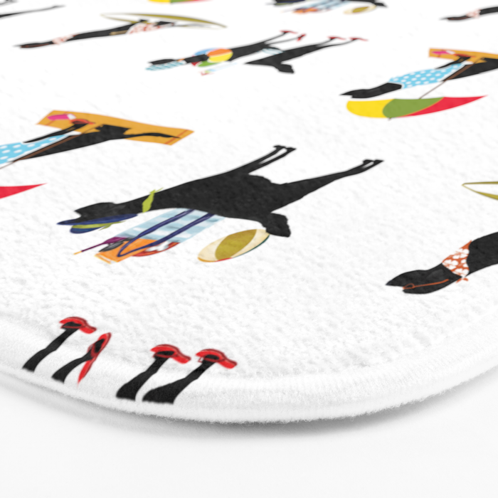 Labrador Beach black lab dog beach  Bath Mat Gallery Image 3