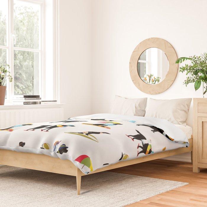 Labrador Beach black lab dog beach  Duvet Cover Gallery Image 2