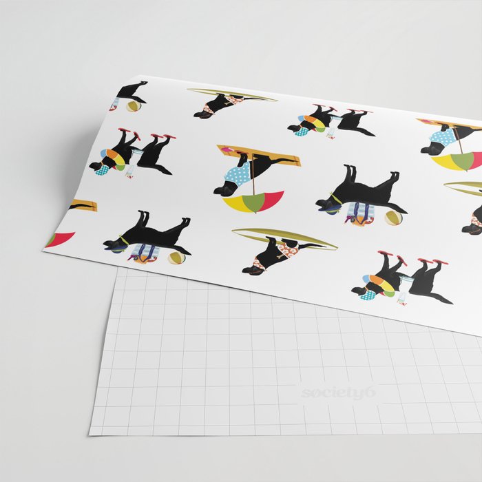 Labrador Beach black lab dog beach  Wrapping Paper Gallery Image 2