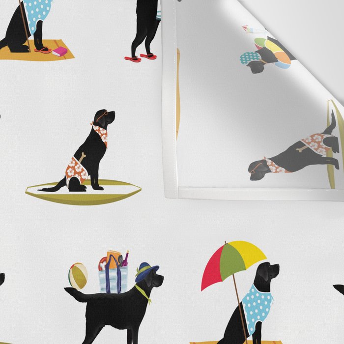 Labrador Beach black lab dog beach  Wall Tapestry Gallery Image 3