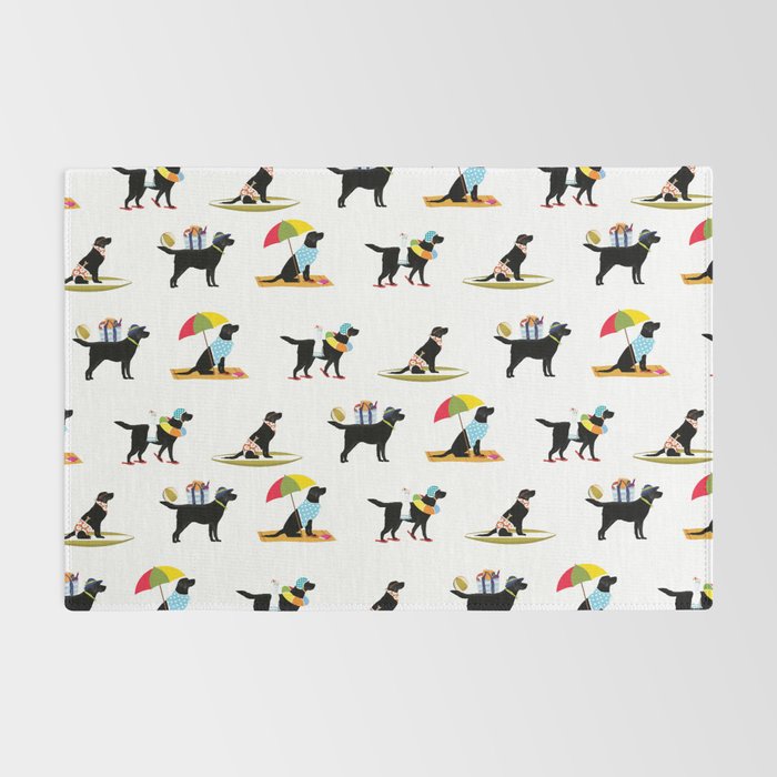 Labrador Beach black lab dog beach  Rug Gallery Image 2