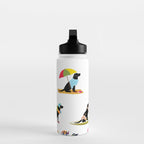 Labrador Beach black lab dog beach  Water Bottle Gallery Image 3