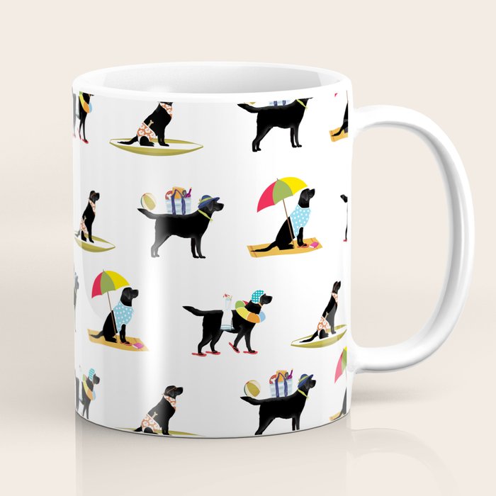 Labrador Beach black lab dog beach  Coffee Mug Gallery Image 1