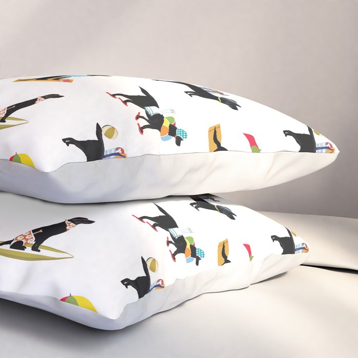 Labrador Beach black lab dog beach  Pillow Sham Gallery Image 3