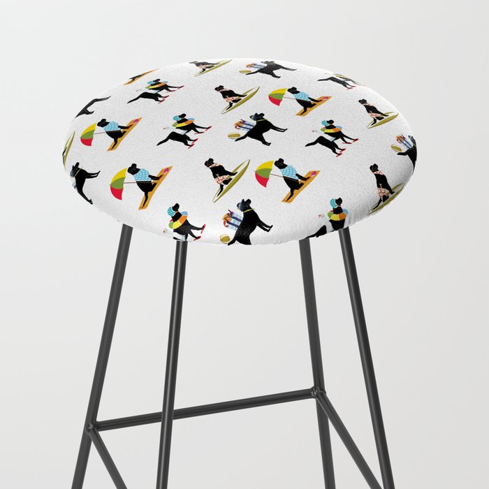 Labrador Beach black lab dog beach  Stool Gallery Image 2