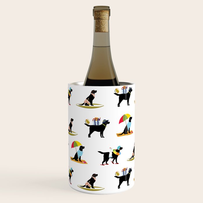 Labrador Beach black lab dog beach  Wine Chiller Gallery Image 3