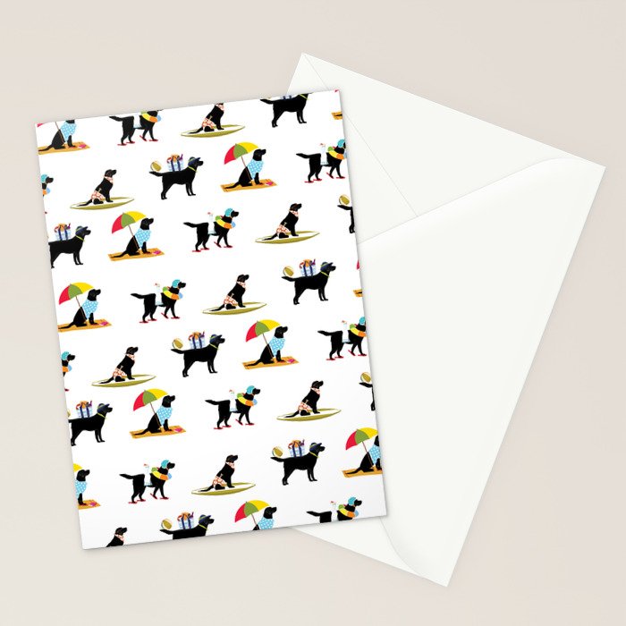 Labrador Beach black lab dog beach  Stationery Card Gallery Image 2