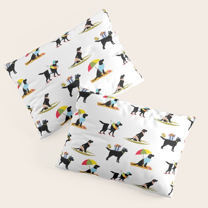 Labrador Beach black lab dog beach  Pillow Sham Gallery Image 3