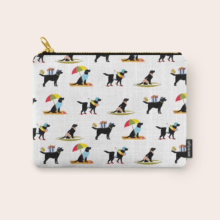 Labrador Beach black lab dog beach  Carry All Pouch Gallery Image 1