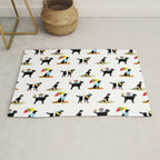 Labrador Beach black lab dog beach  Rug Gallery Image 1