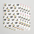 Labrador Beach black lab dog beach  Wrapping Paper Gallery Image 3