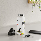 Labrador Beach black lab dog beach  Water Bottle Gallery Image 4