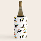 Labrador Beach black lab dog beach  Wine Chiller Gallery Image 1