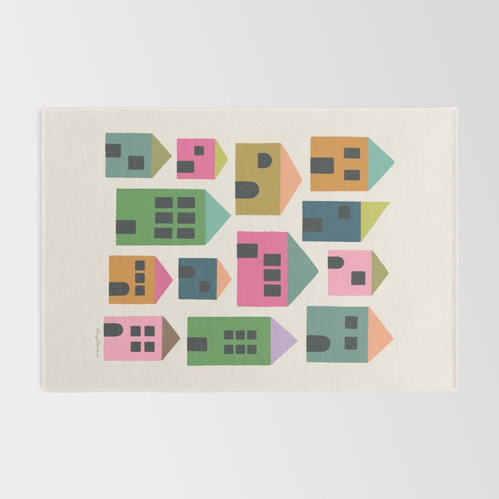 Happy Houses - Multi-colored Rug Gallery Image 2