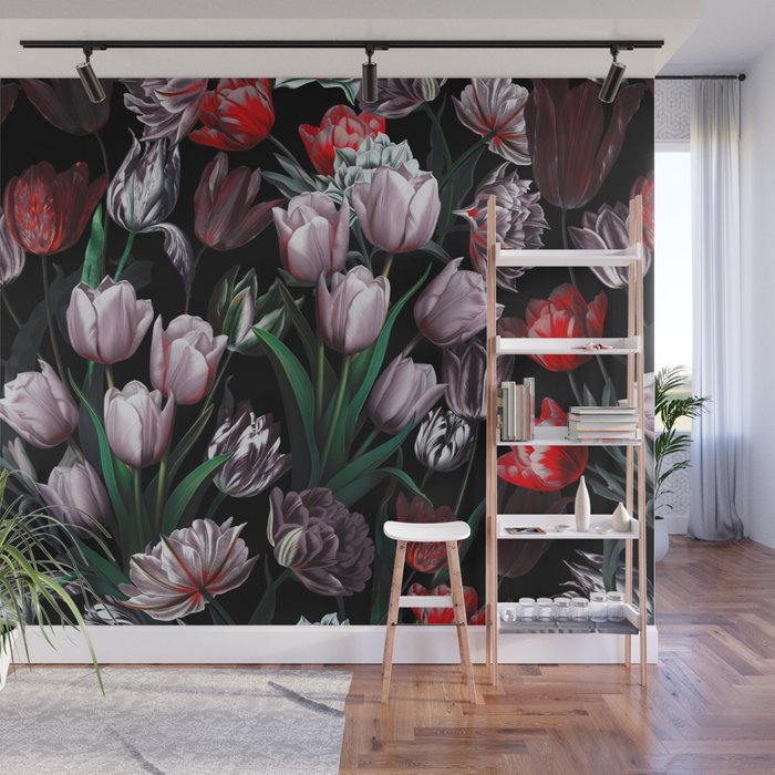 Magic Tulips Pattern VI Wall Mural Gallery Image 1