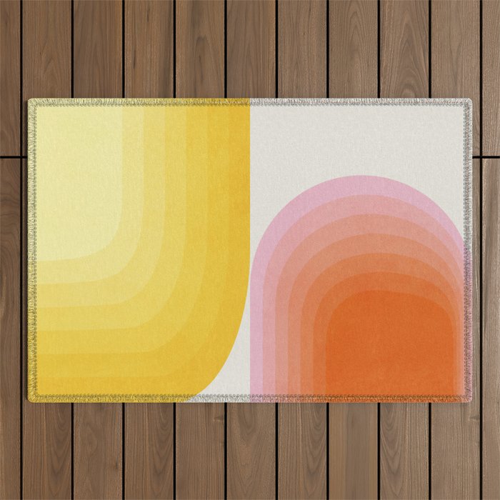 abstract gradient Outdoor Rug Gallery Image 1