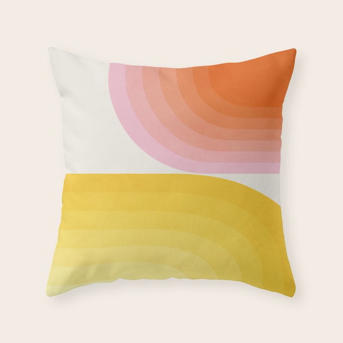 abstract gradient Throw Pillow Gallery Image 1