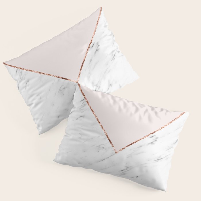 Peony blush geometric marble Pillow Sham Gallery Image 3
